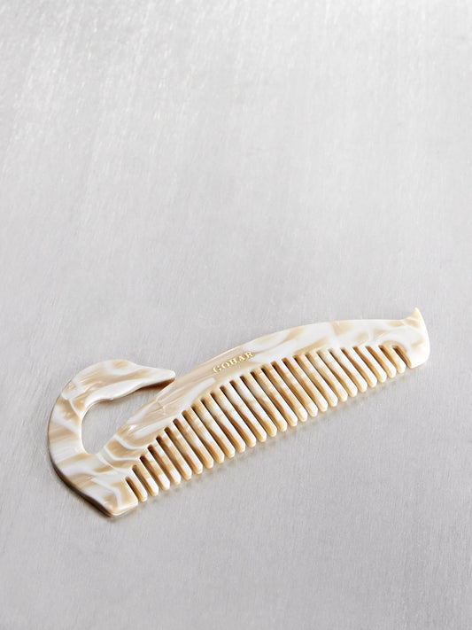 Swan Marbled Acetate Hair Comb