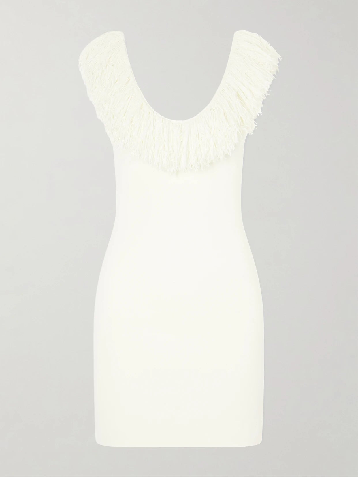 Marcelline Fringed Stretch-knit Mini Dress
