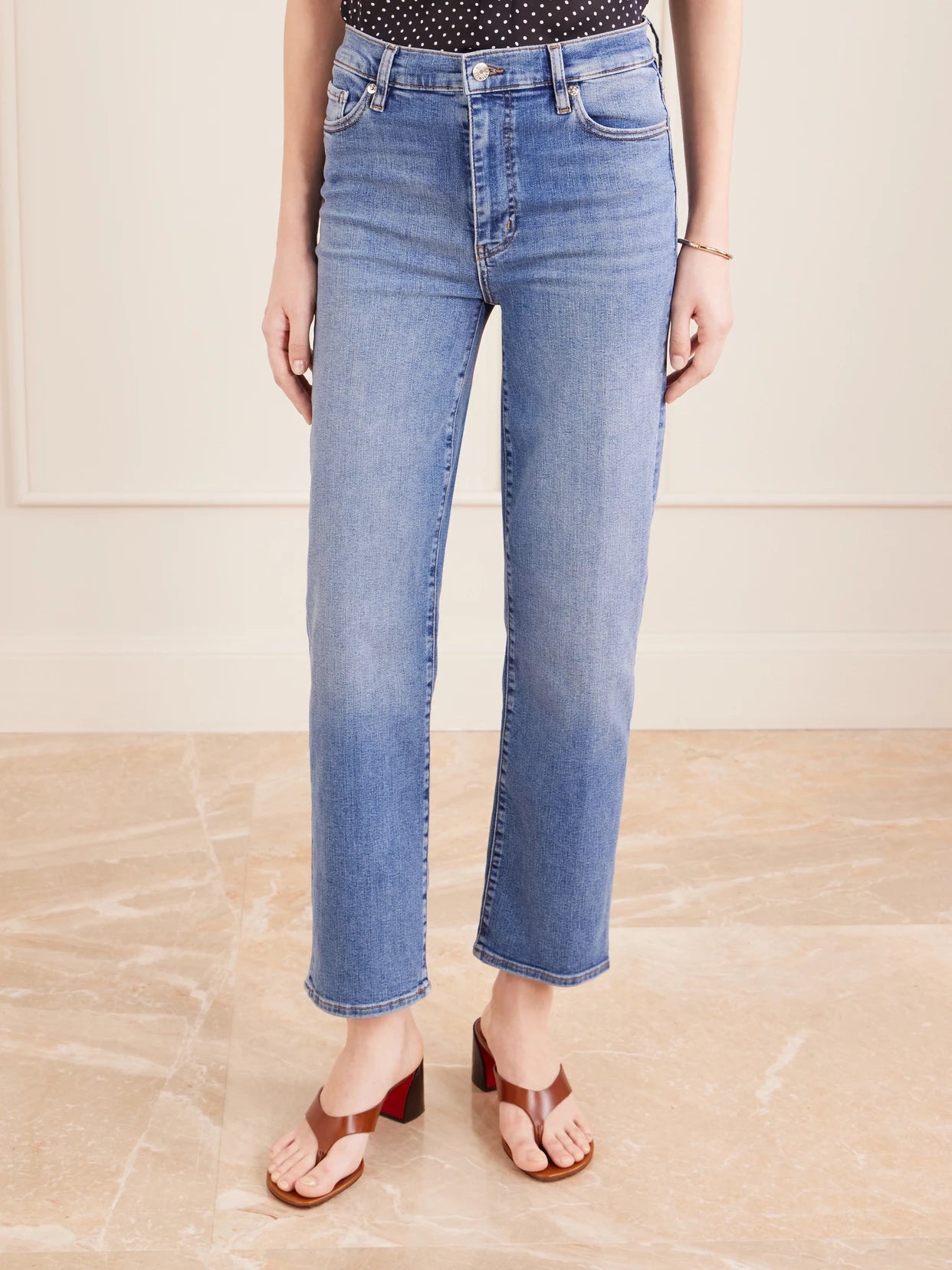 High Rise Straight High-rise Straight-leg Jeans