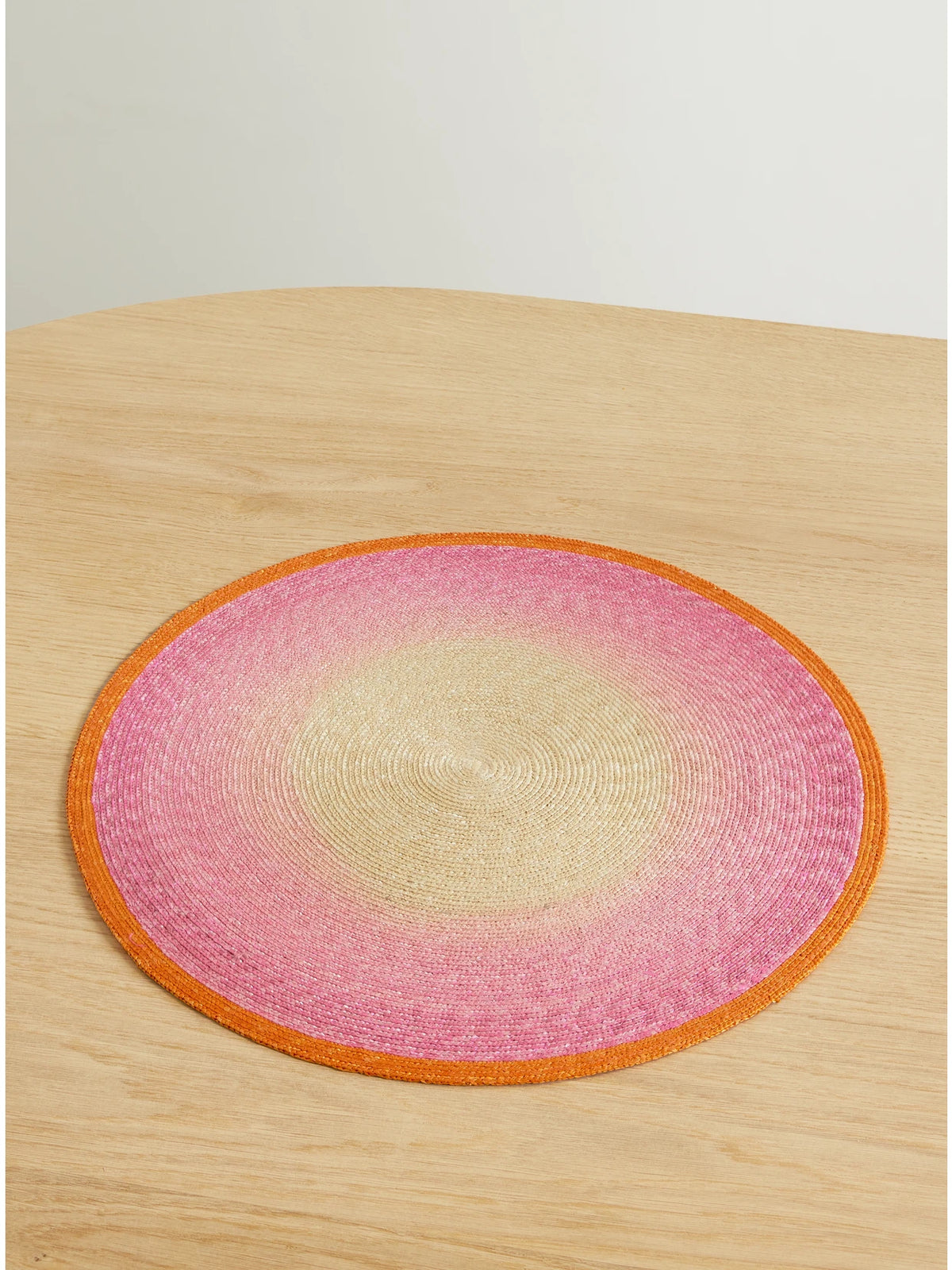 Sunset Set Of Two Painted Straw Placemats