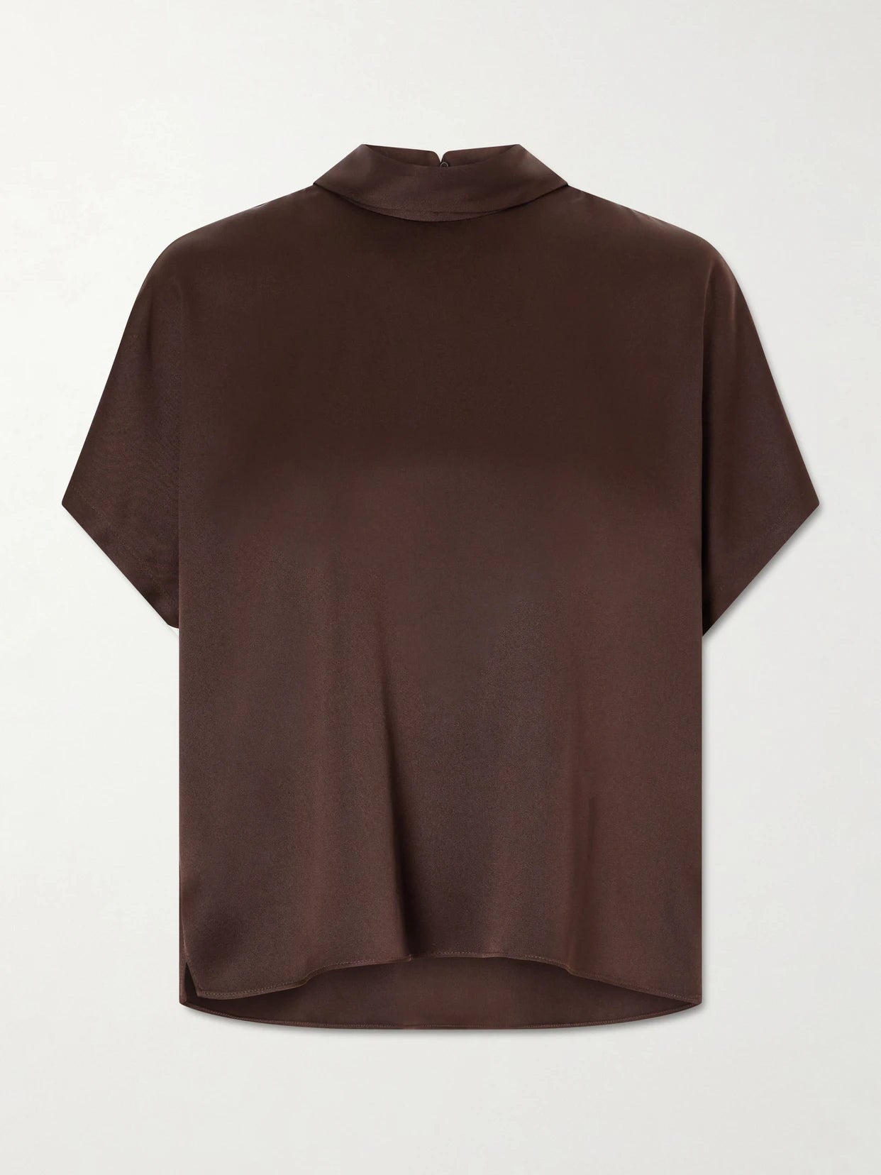 Draped Silk-satin Blouse