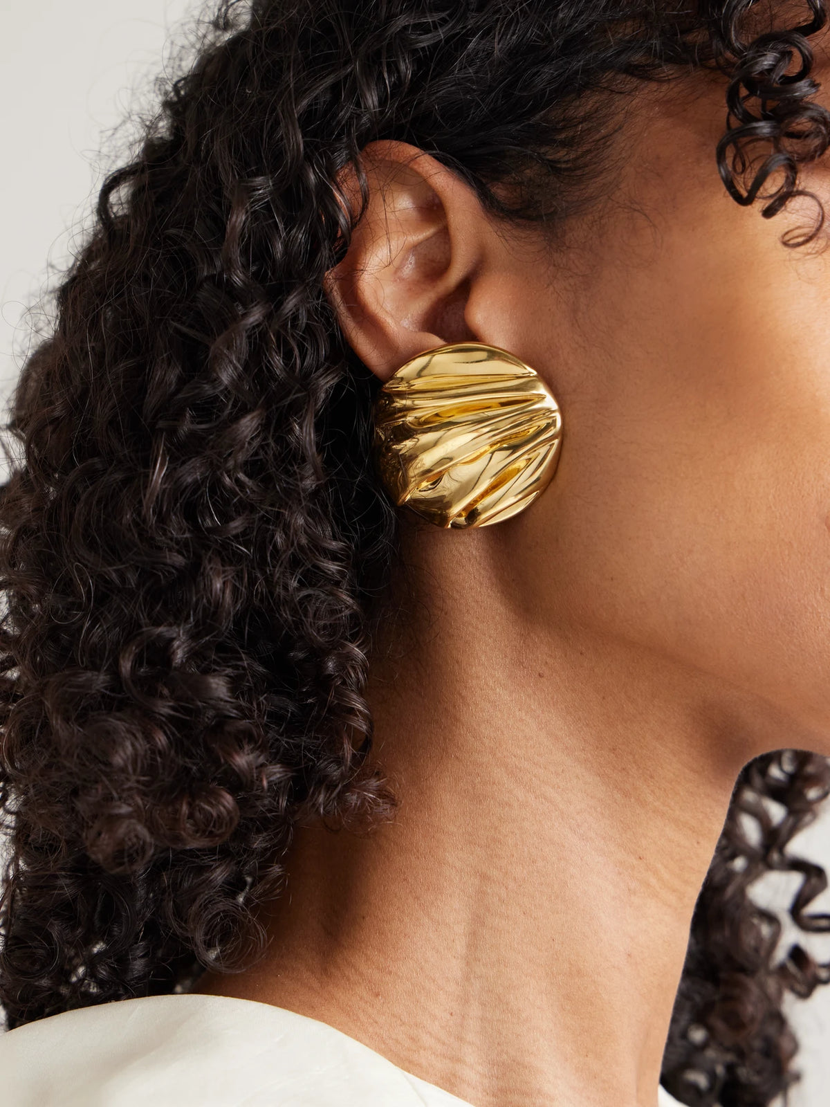 Image of Earrings. Product name - Gold-tone Clip Earrings in Multi colour by brand - Chloé