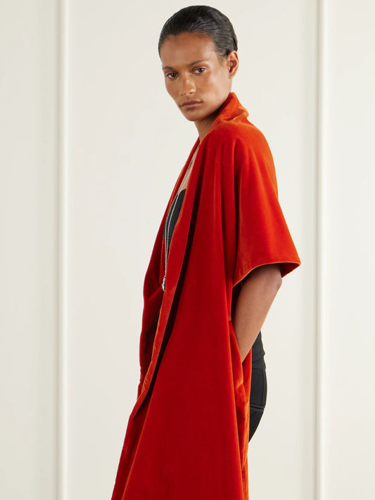Colleen Allen Cotton-velvet Cape