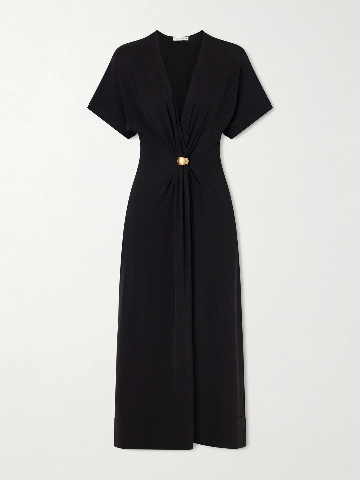 Rena Embellished Gathered Jersey Maxi Dress