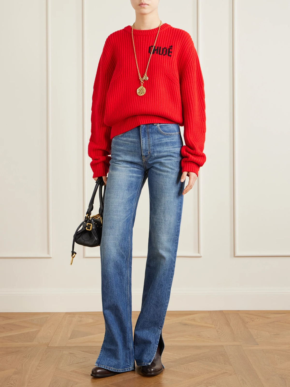 Image of Boots. Product name - Phoenix Leather Ankle Boots in Brown colour by brand - Chloé
