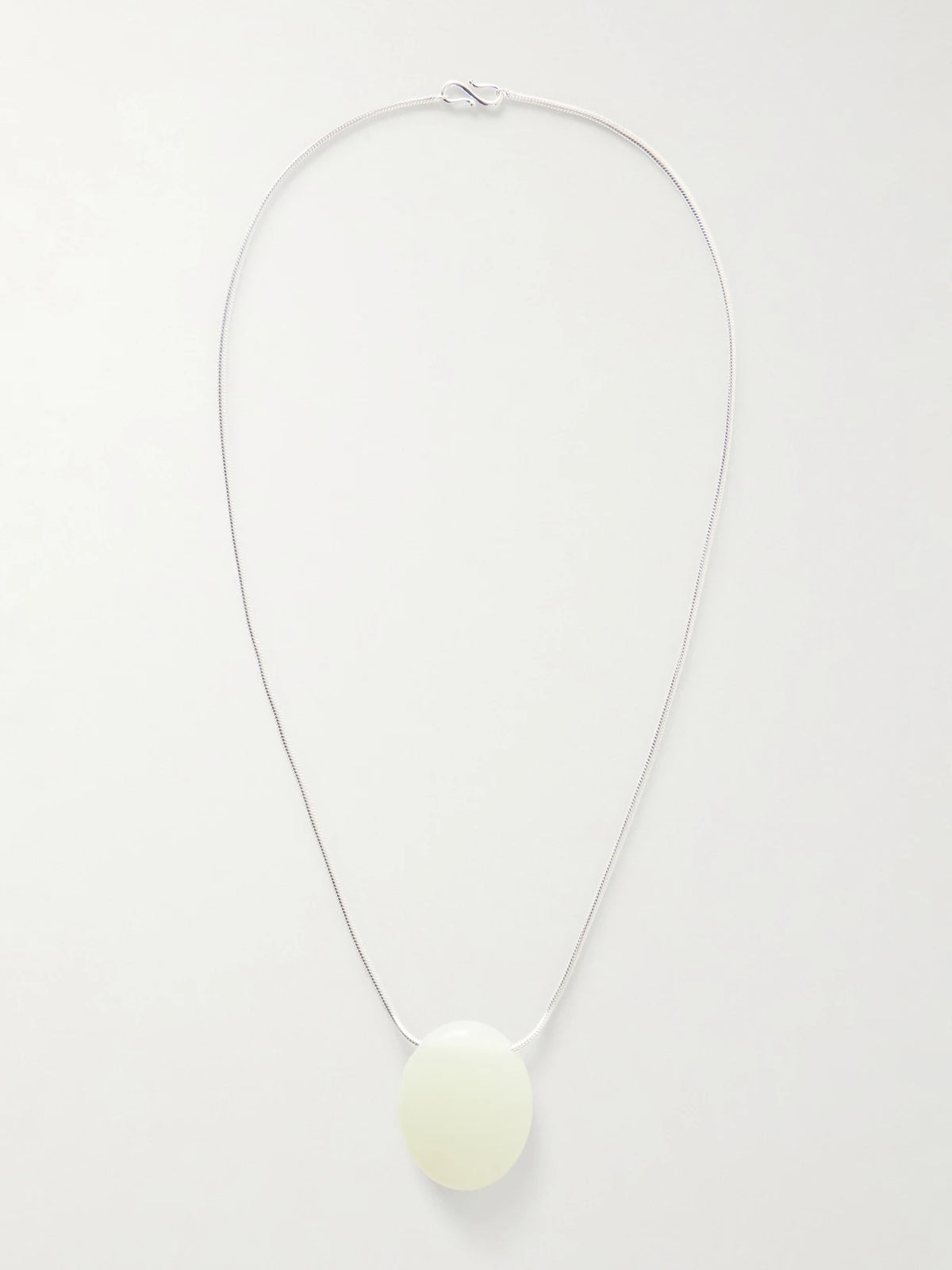 The Julia Silver And Serpentine Necklace