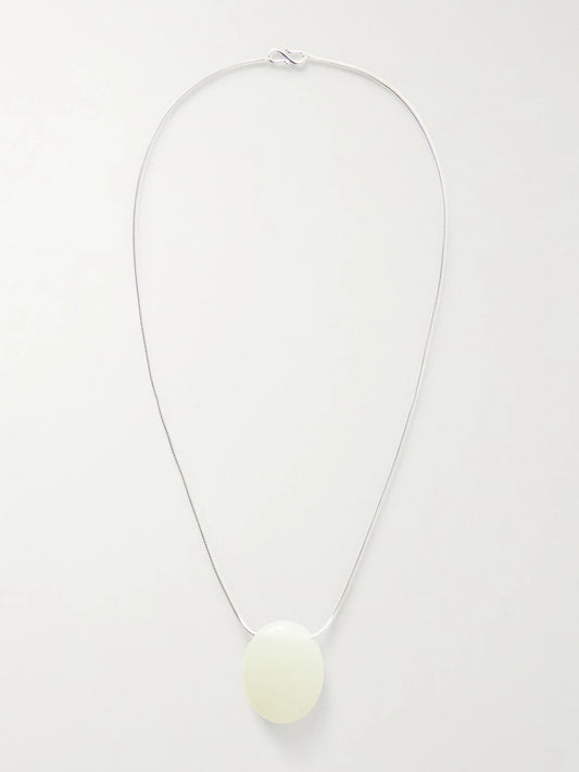 The Julia Silver And Serpentine Necklace
