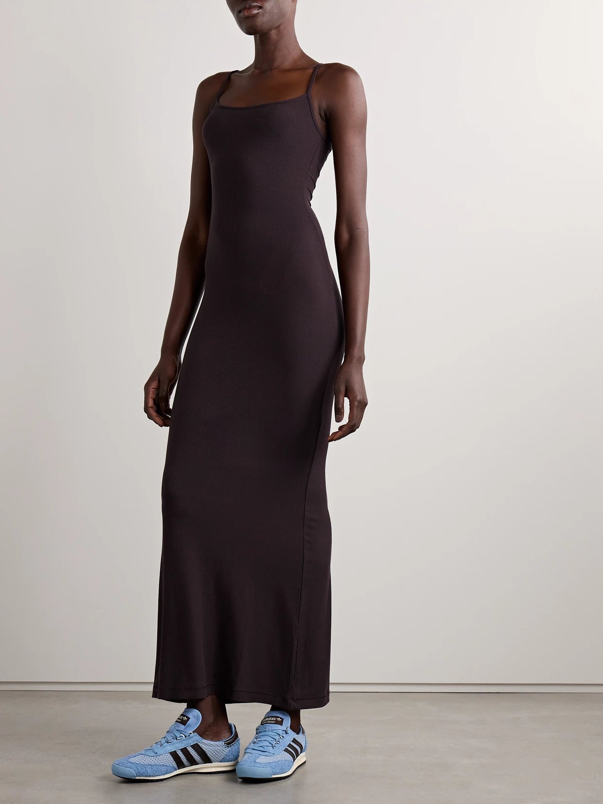 Soft Lounge Ribbed Long Stretch-modal Slip Dress - Phoenix