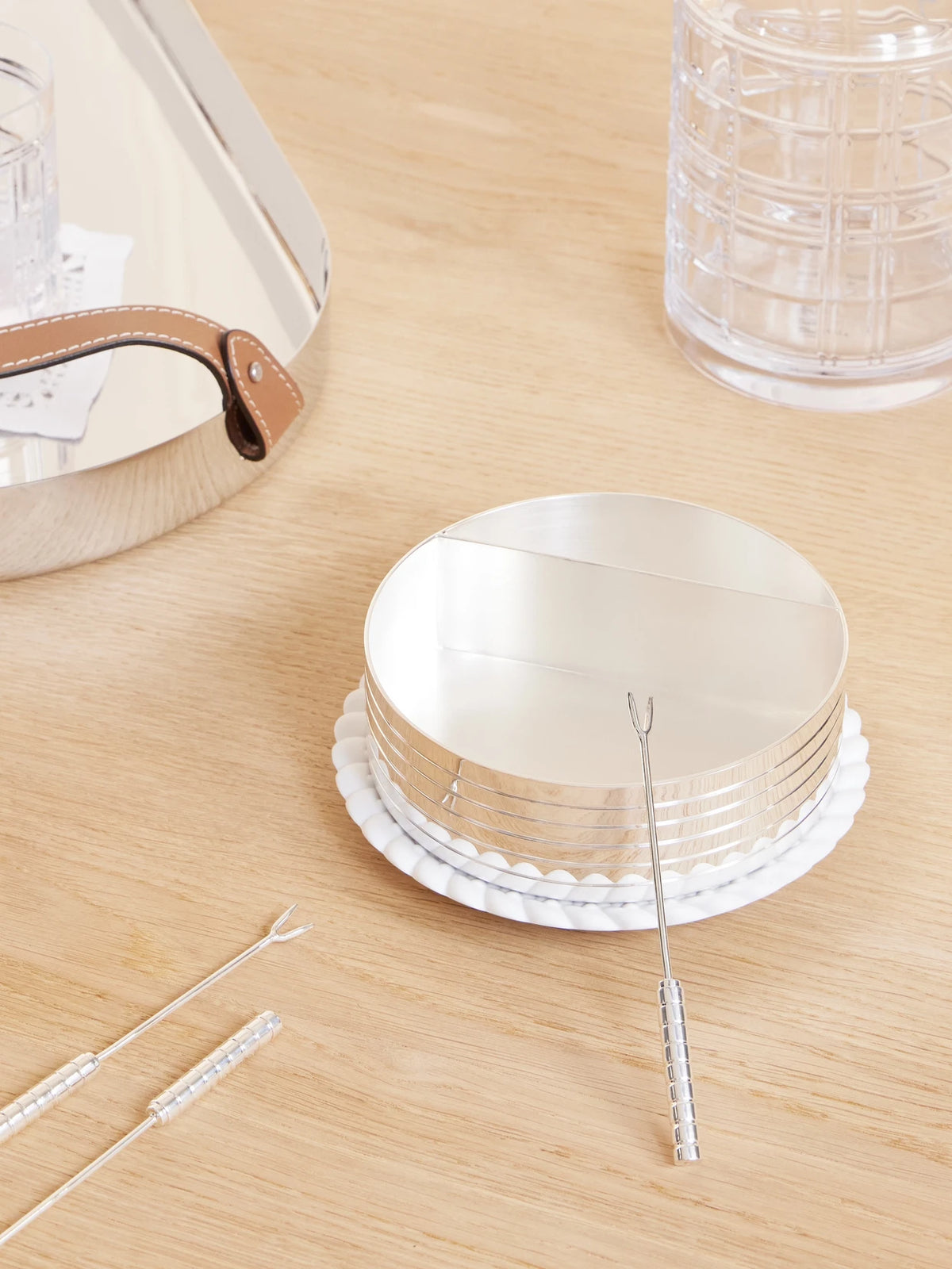 Image of Tableware. Product name - Montgomery Silver-plated Olive Bowl And Pick Forks in Multi colour by brand - Ralph Lauren Home