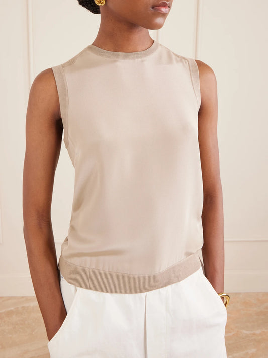 Silk-blend Tank Top