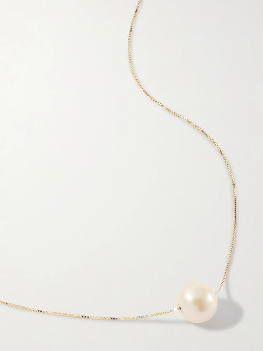 Loren Stewart Fairy Floss 14-karat Gold And Pearl Necklace