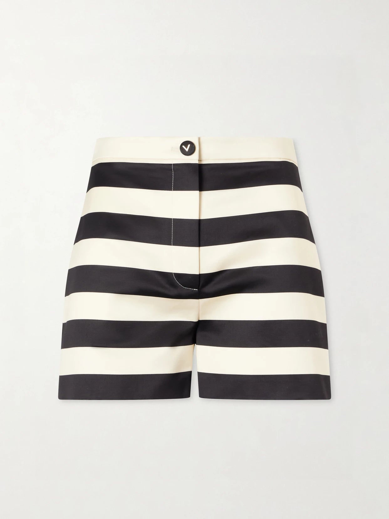 Striped Cotton Duchesse-satin Shorts