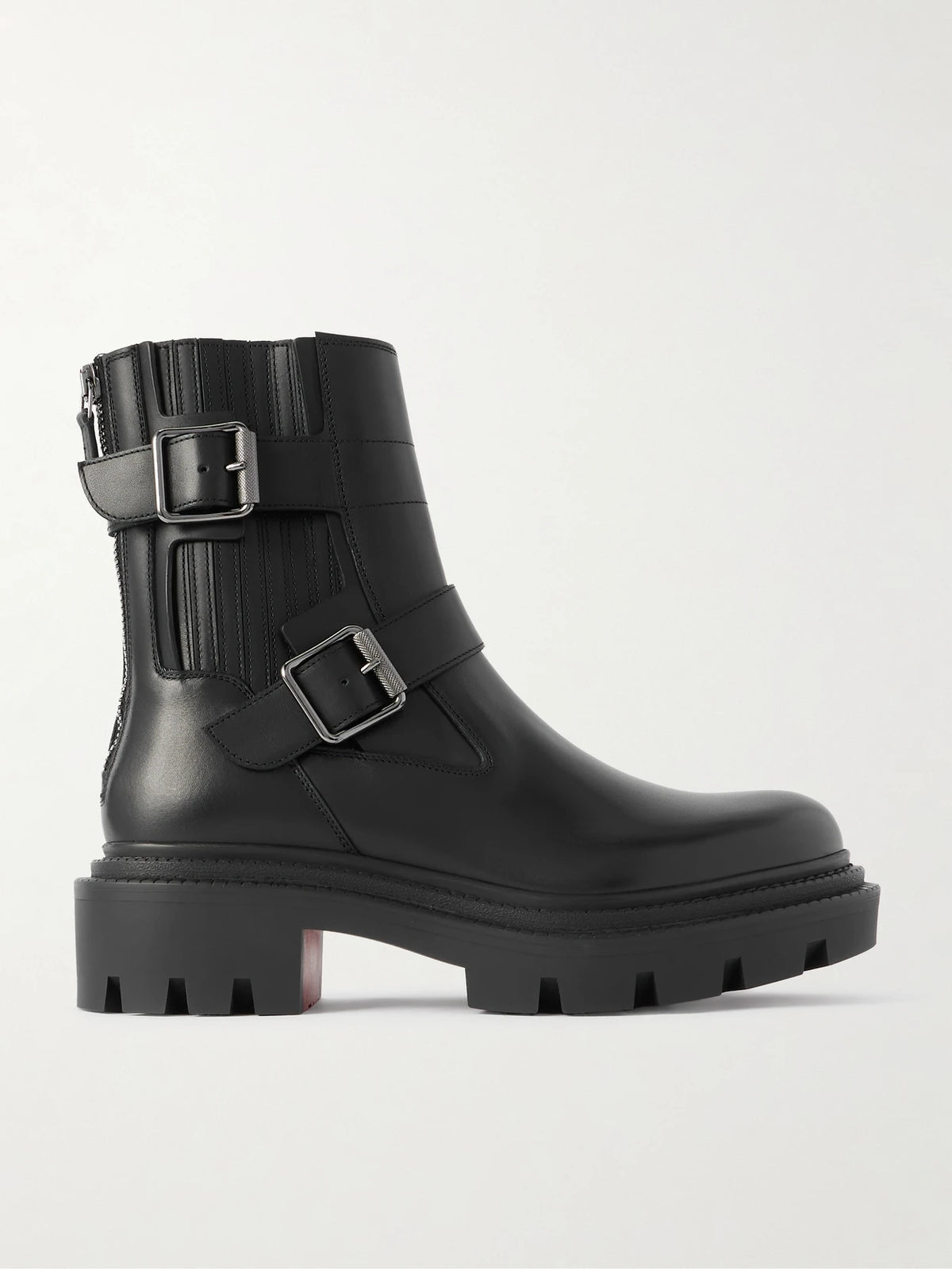 Oxybootie Buckled Leather Ankle Boots