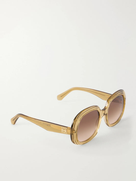 Loewe Mini Anagram Steps Square Round-frame Acetate Sunglasses