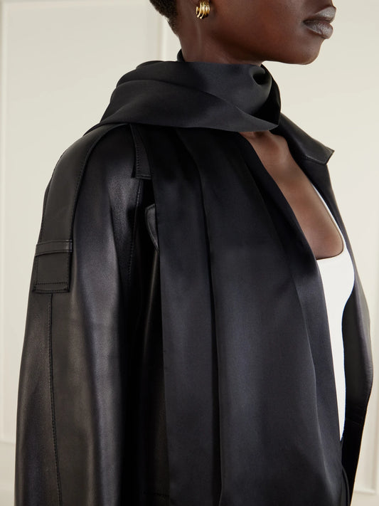 Nour Hammour Esra Silk-satin Scarf