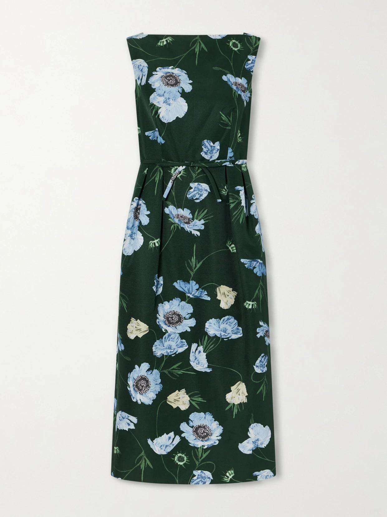 Floral-printed Cotton-blend Faille Midi Dress