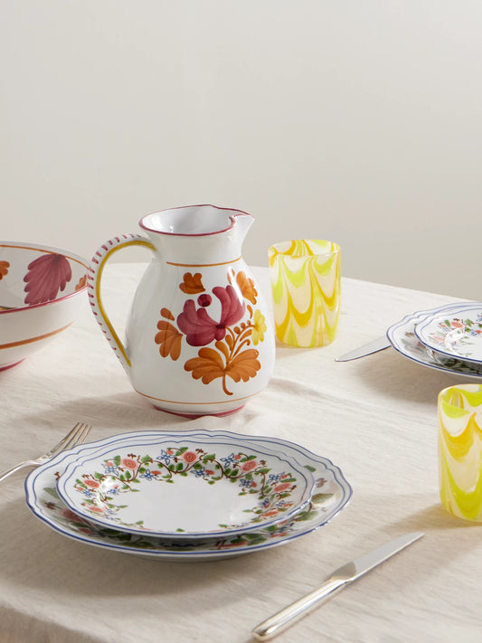 Image of Tableware. Product name - Blossom Painted Ceramic Jug in Multi colour by brand - Cabana