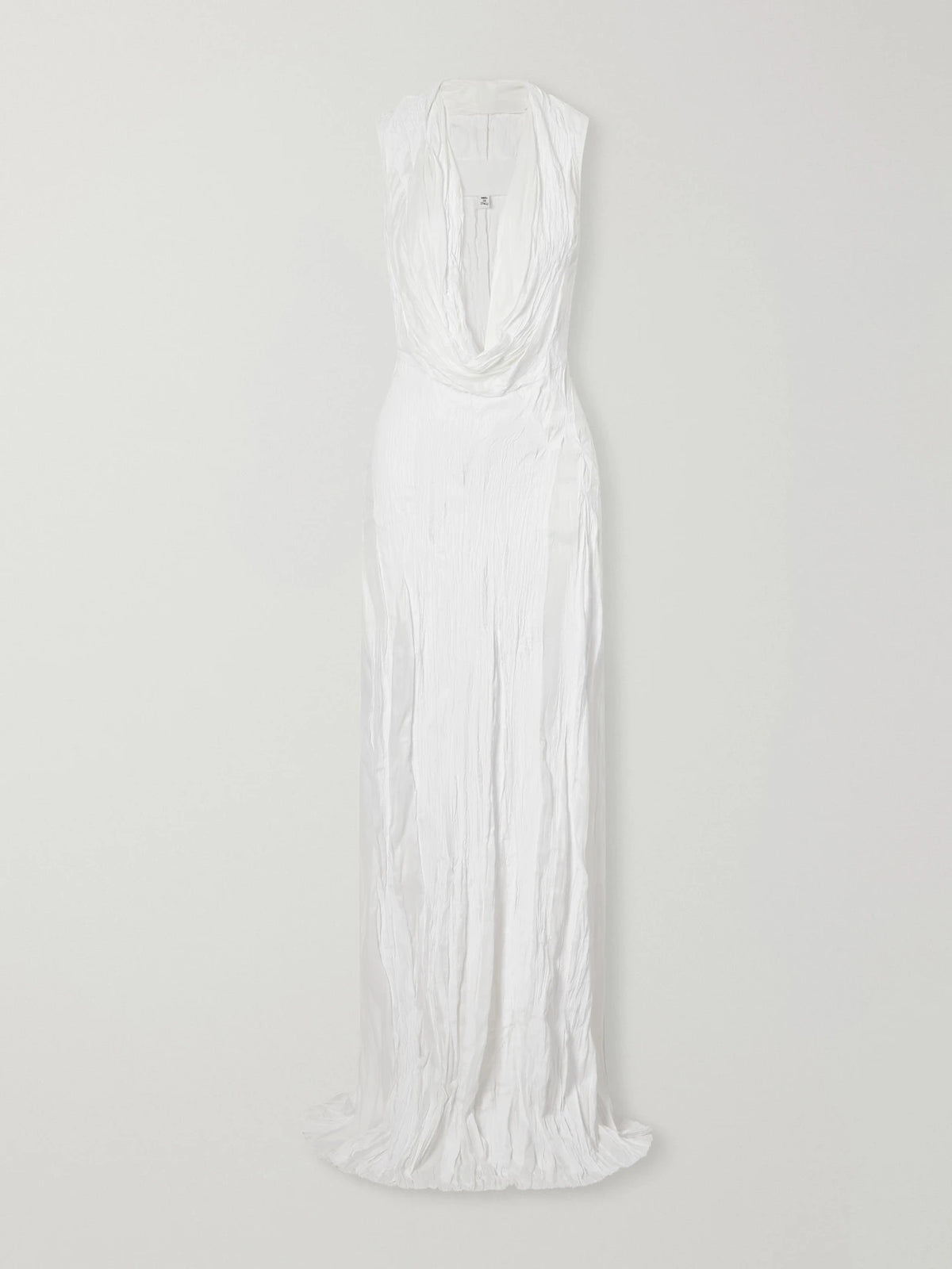 Maison Margiela Bianchetto Draped Painted Plissé Gown