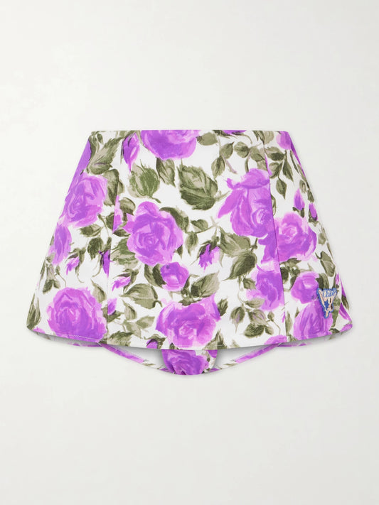 Image of Swimwear. Product name - Floral-print Bikini Briefs in White colour by brand - Chloé