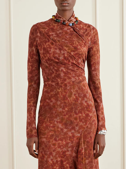Meena Printed Silk-crepon Jacket