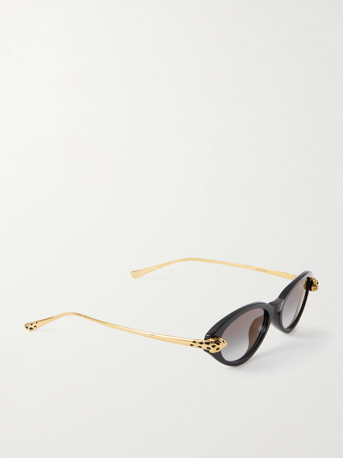 Panthère De Cartier Oval-frame Acetate And Gold-tone Sunglasses