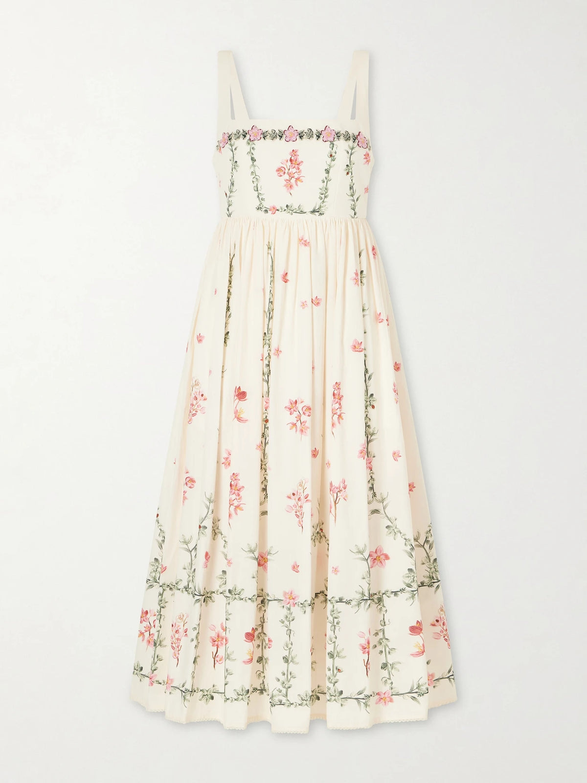 Agua by Agua Bendita Barbara Floral-printed Cotton Midi Dress