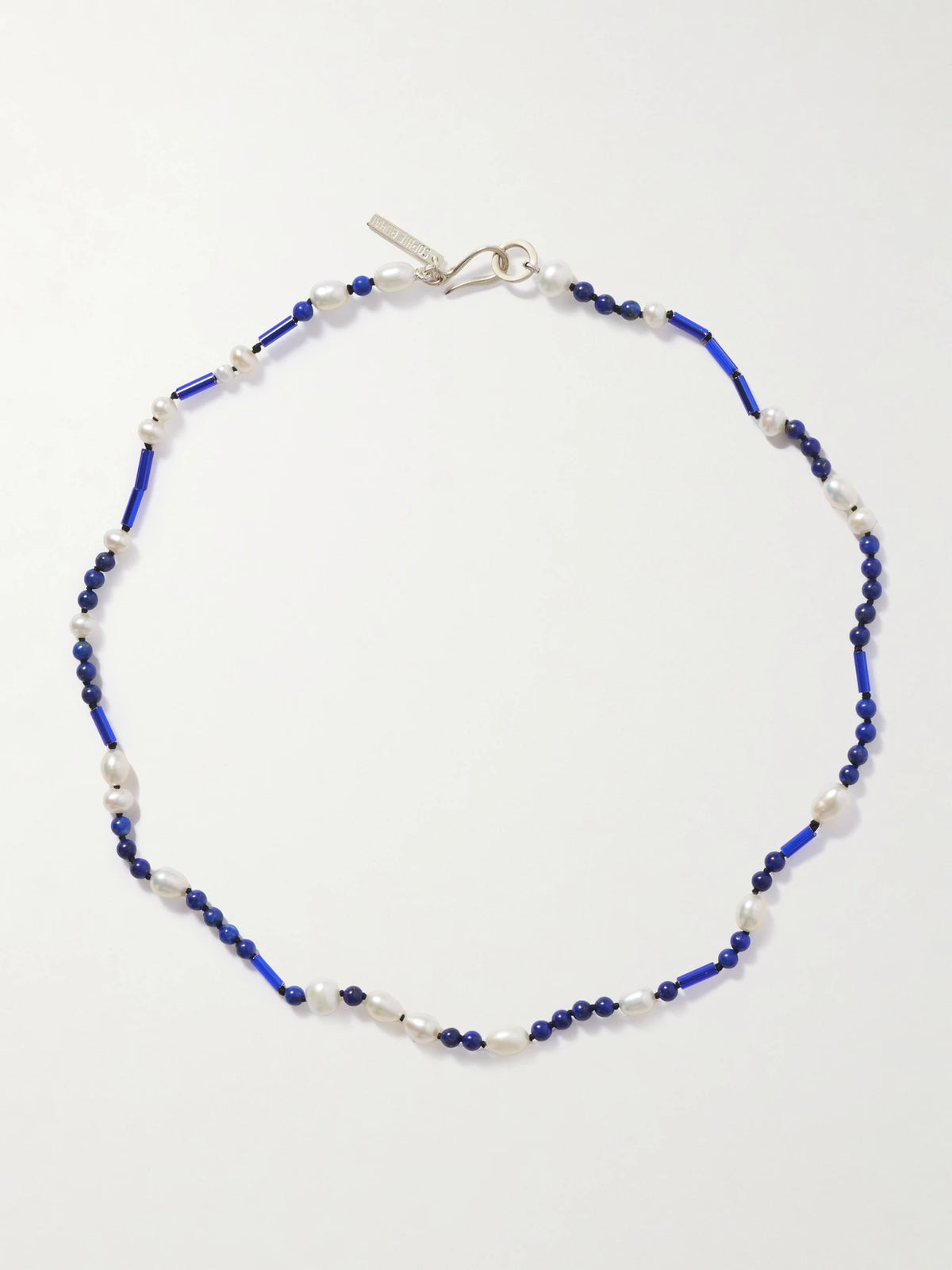 Nile Silver, Lapis Lazuli, Pearl And Glass Beaded Necklace