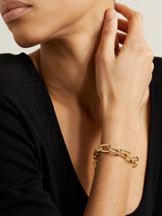 Image of Bracelets. Product name - Madison 18-karat Gold Bracelet in Multi colour by brand - David Yurman
