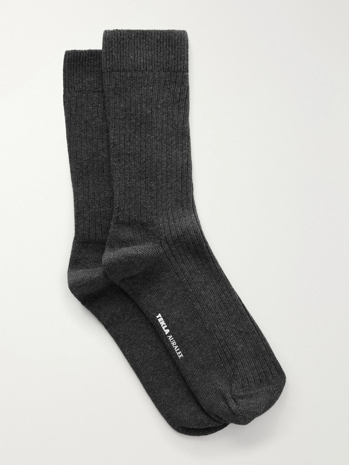 TEKLA + Auralee Ribbed Organic Cotton-blend Socks