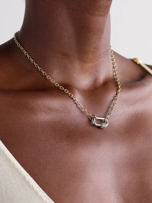 Image of Charms. Product name - Chubby Babylock 14-karat White Gold Pendant in Multi colour by brand - Marla Aaron