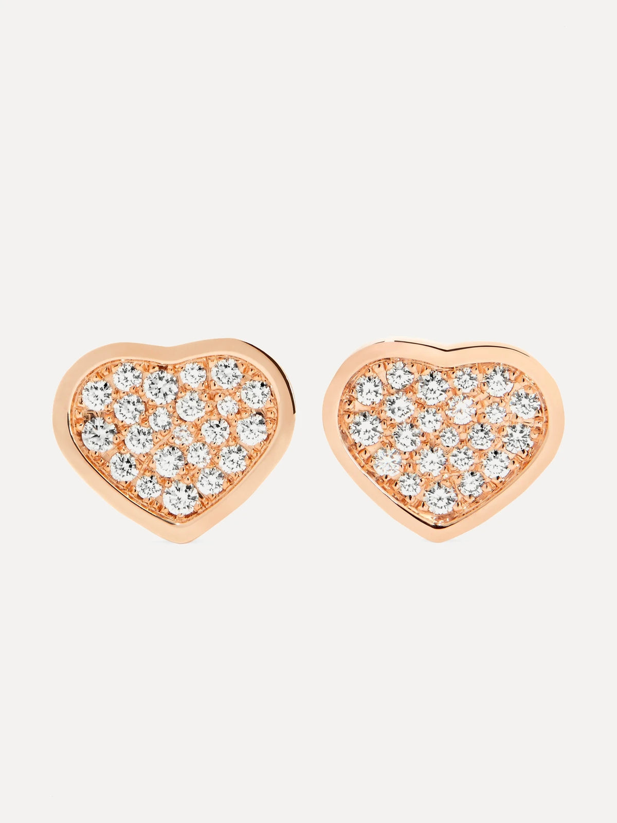 Happy Hearts 18-karat Rose Gold Diamond Earrings