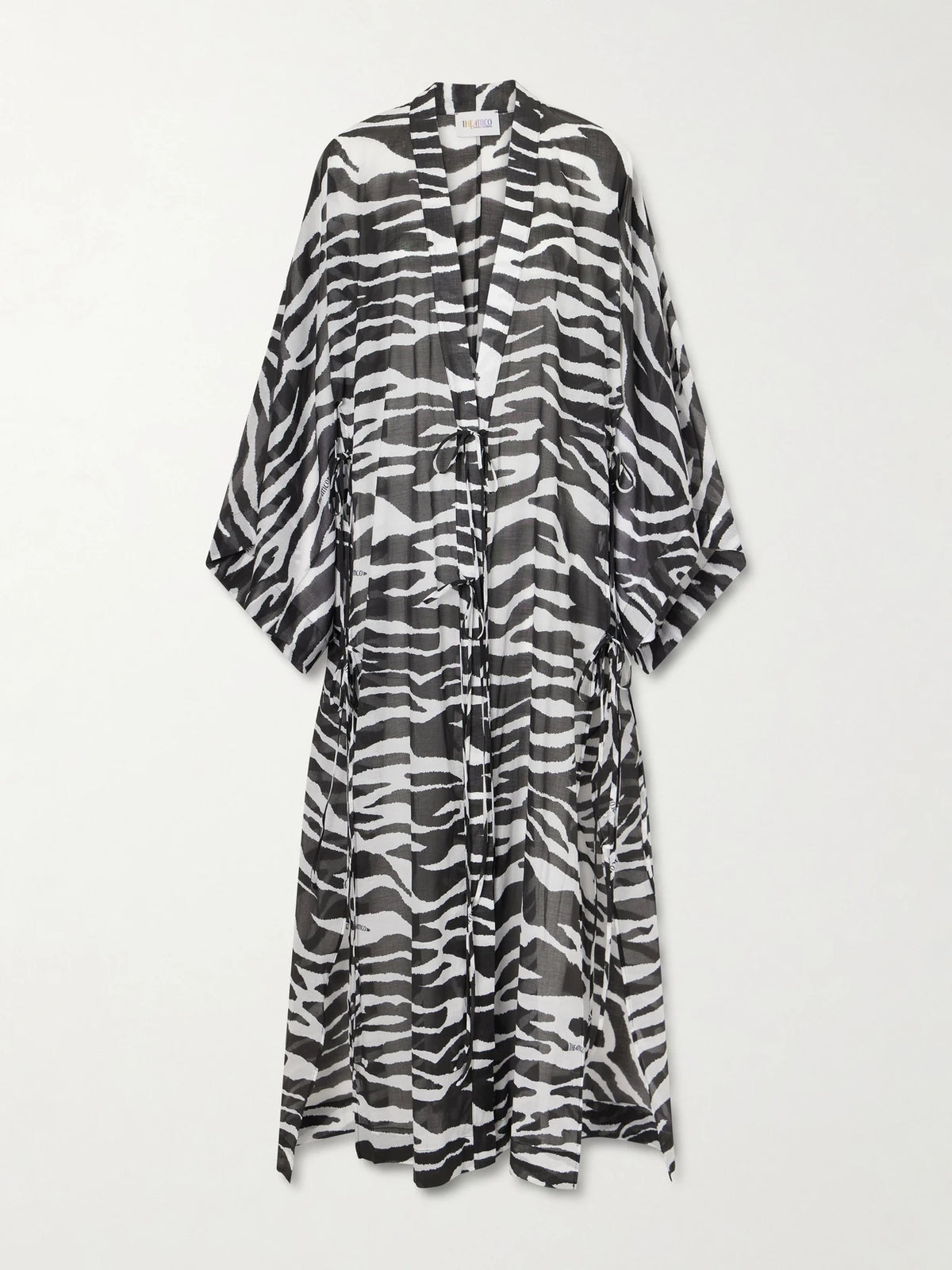Zebra-print Cotton Kaftan