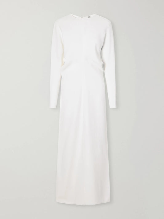 TOTEME Gathered Crepe Maxi Dress