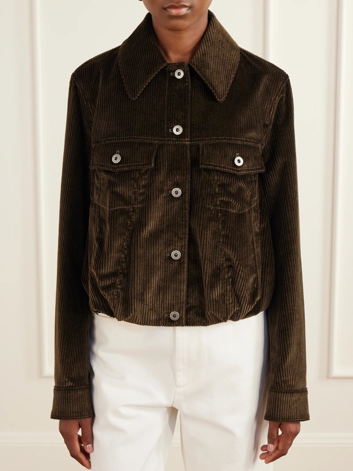 LOEWE Balloon Gathered Cotton-corduroy Jacket