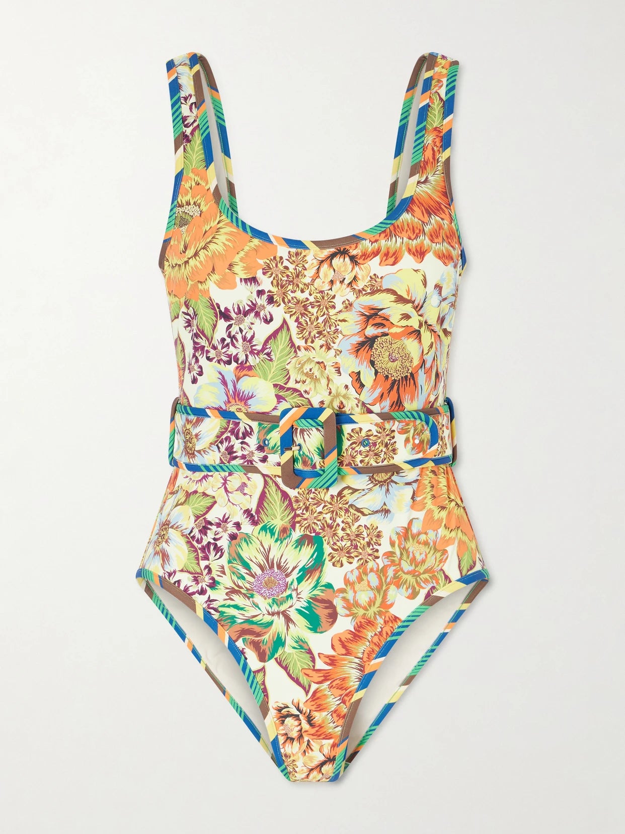 Charlie Belted Floral-print Swimsuit