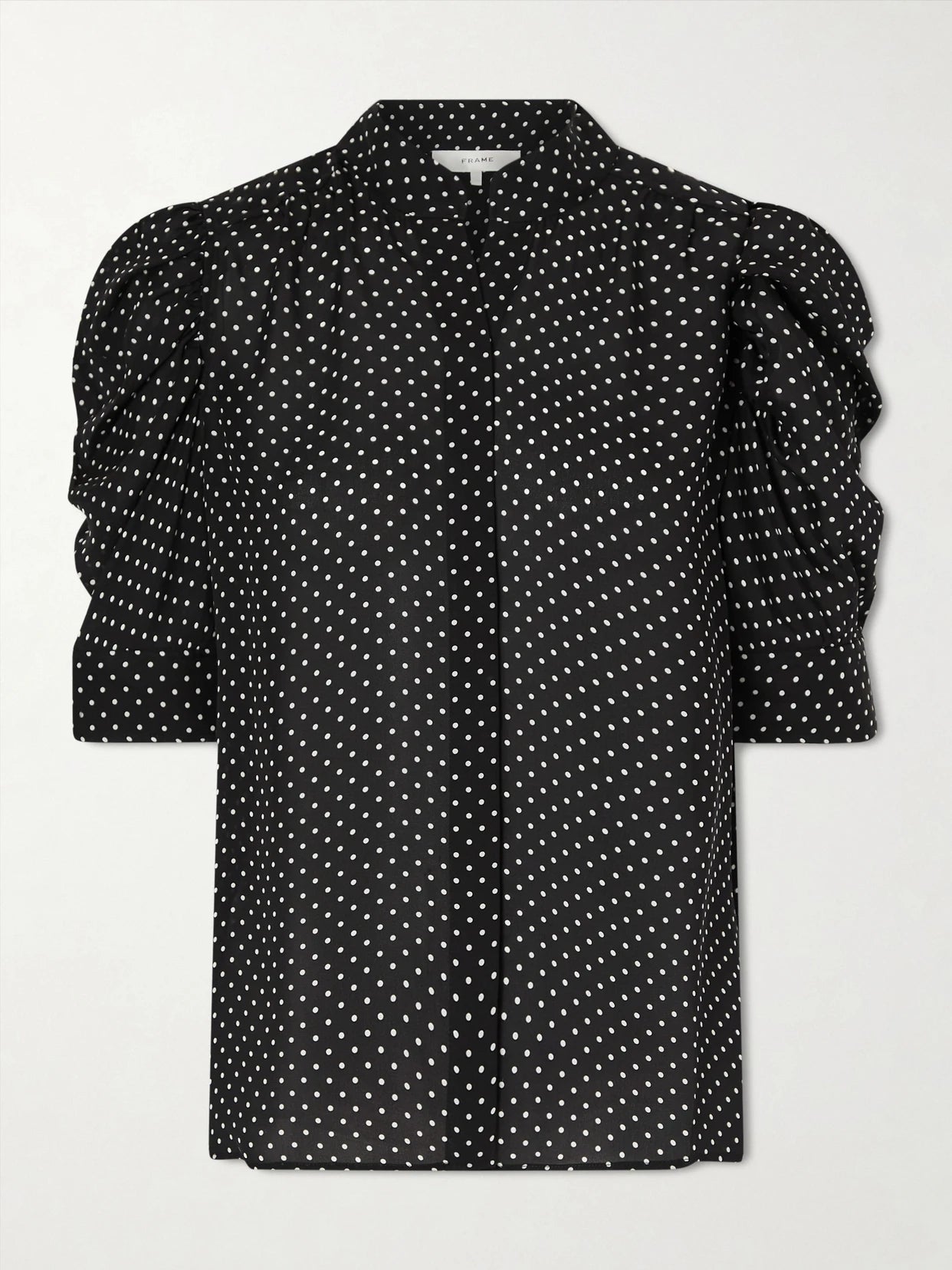The Gillian Polka-dot Silk-voile Blouse