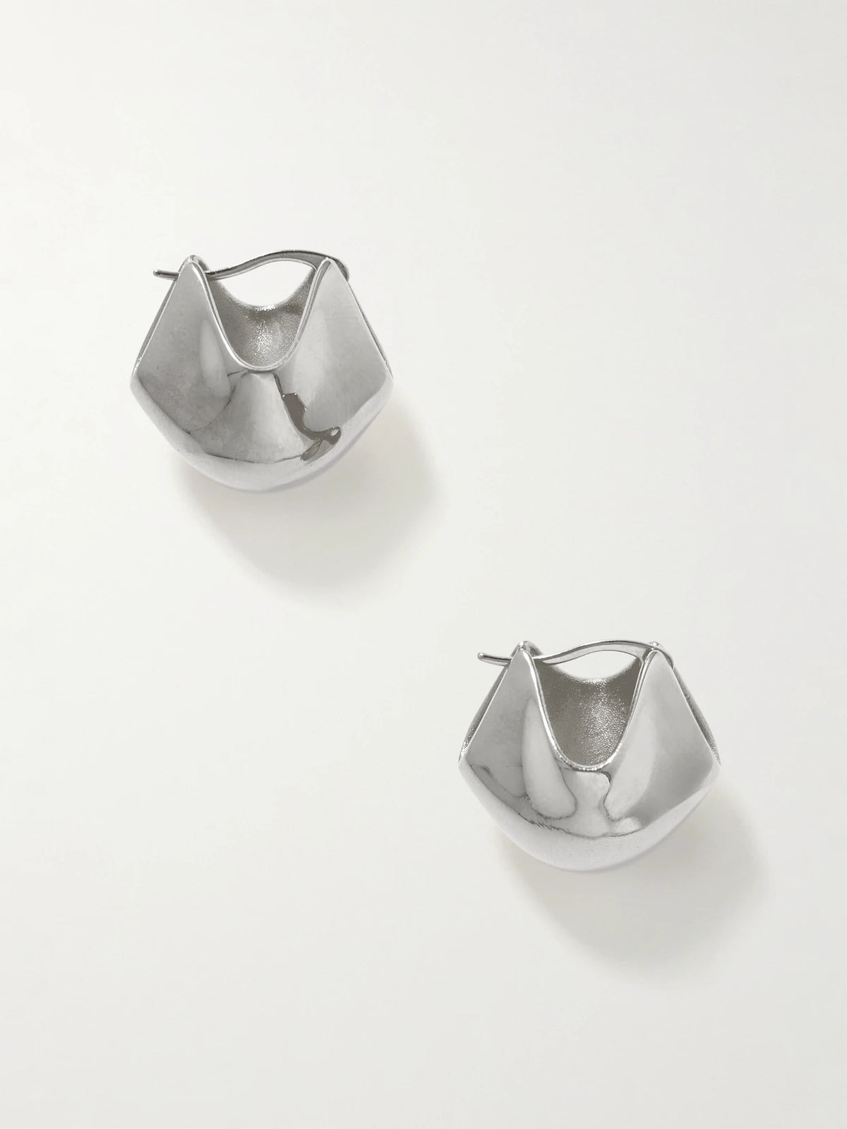 Lotus Small Silver-tone Earrings