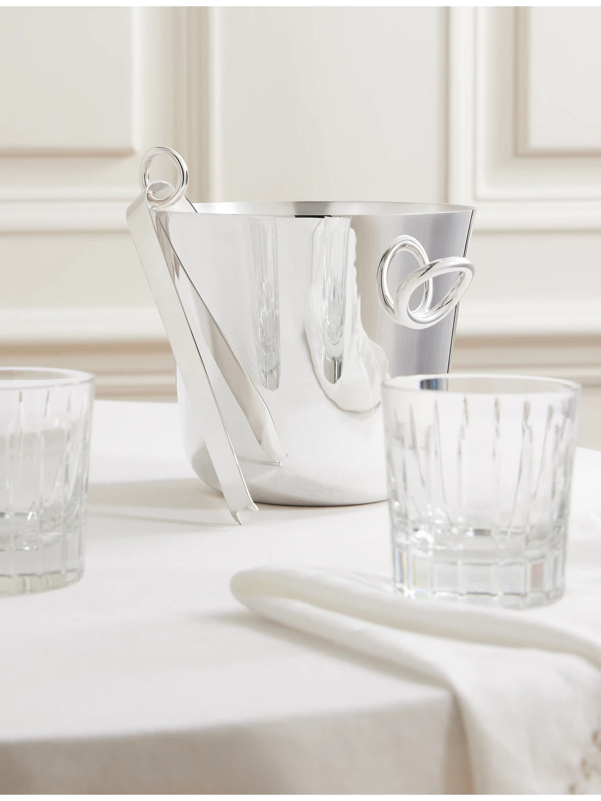 Image of Tableware. Product name - Vertigo Silver-plated Ice Bucket in Multi colour by brand - Christofle