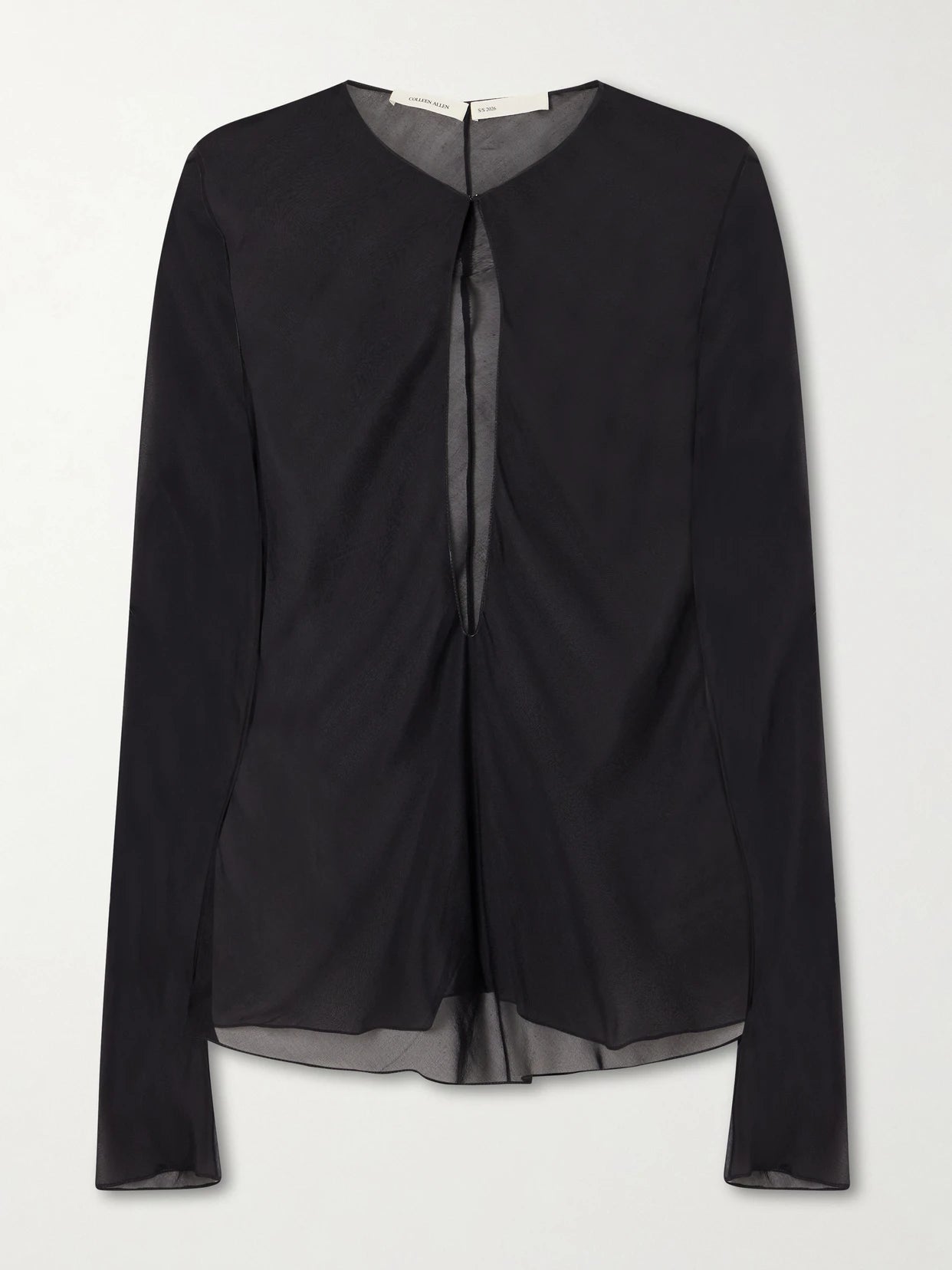 Cut-out Silk-chiffon Blouse