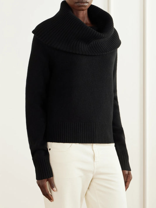 TOTEME Funnel-neck Brushed Wool Sweater