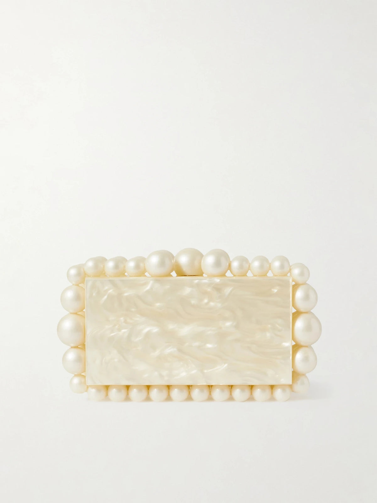 Eos Beaded Marbled Acrylic Clutch