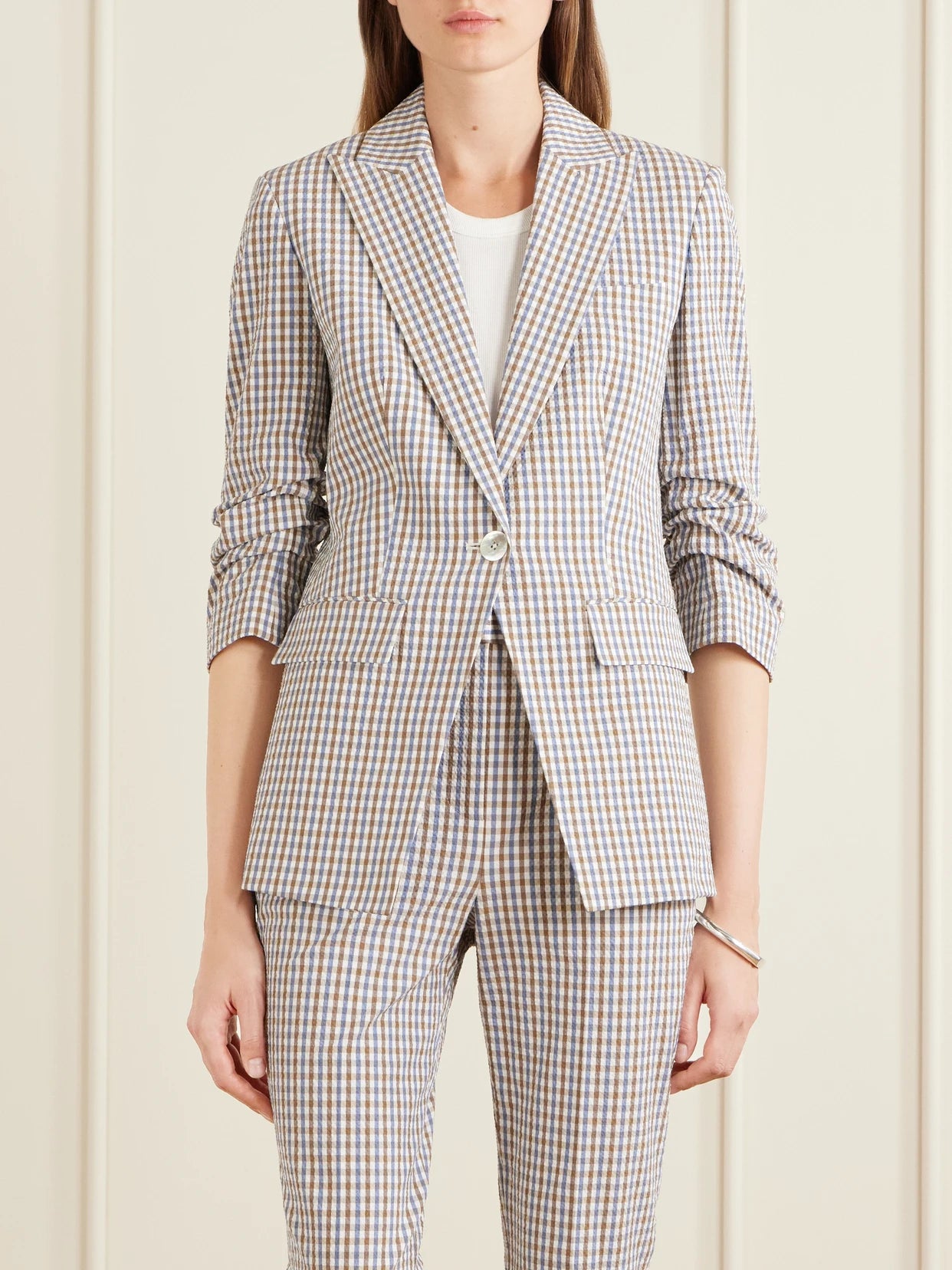 Clayton Dickie Checked Cotton-seersucker Jacket