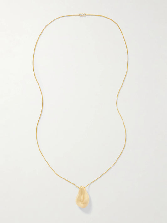 The Betty Convertible Gold-plated And Leather Necklace