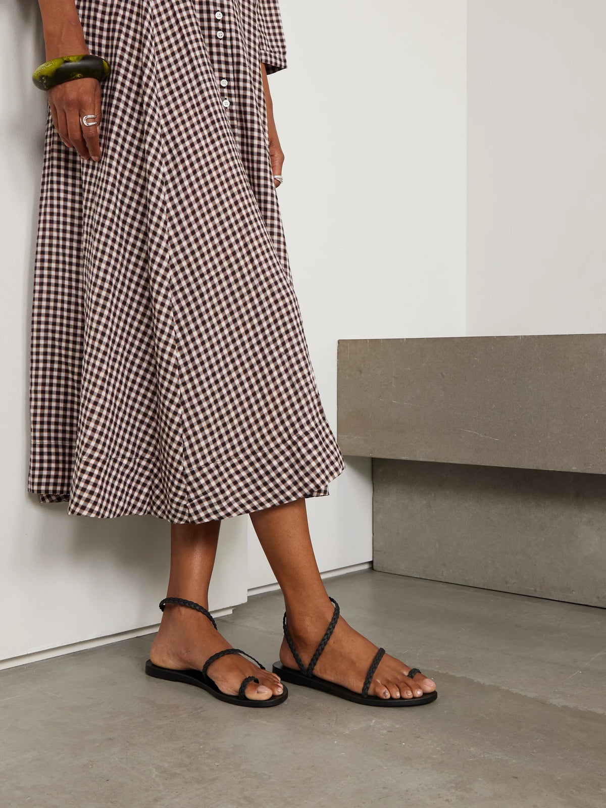 Ancient Greek Eleftheria Woven Leather Sandals