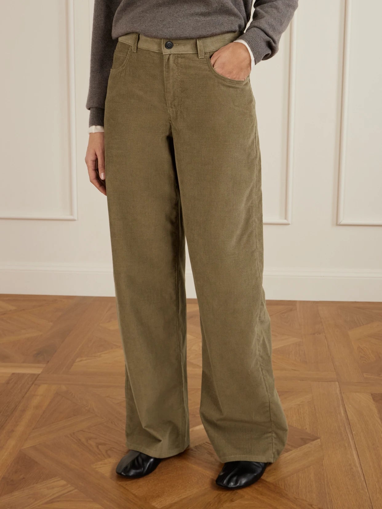 Eglitta Cotton-corduroy Straight-leg Pants