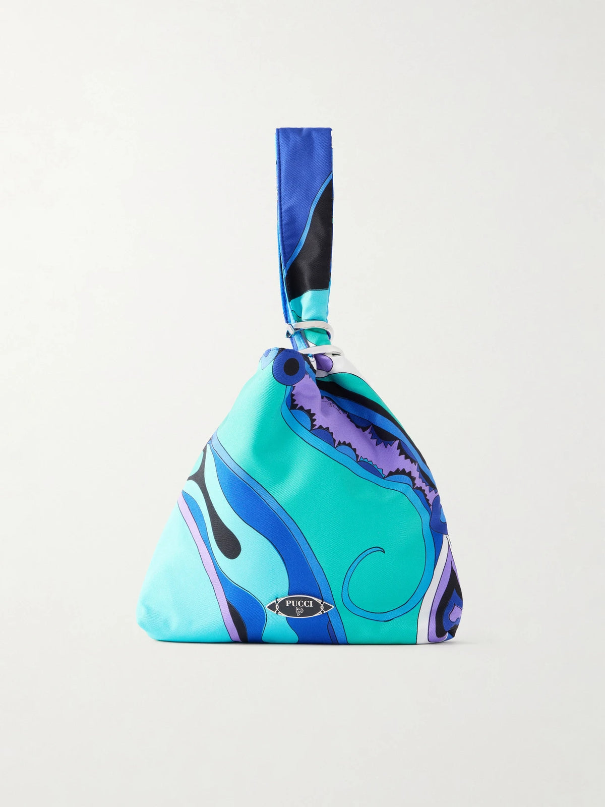 Emilio Printed Silk Twill Clutch Bag