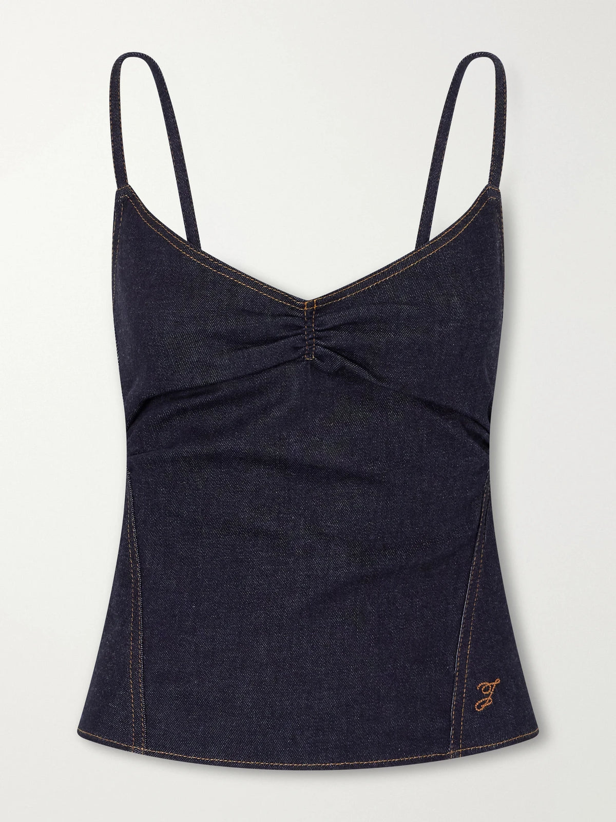 Jacquemus Le Haut De-nimes Cotton And Cashmere-blend Denim Cami
