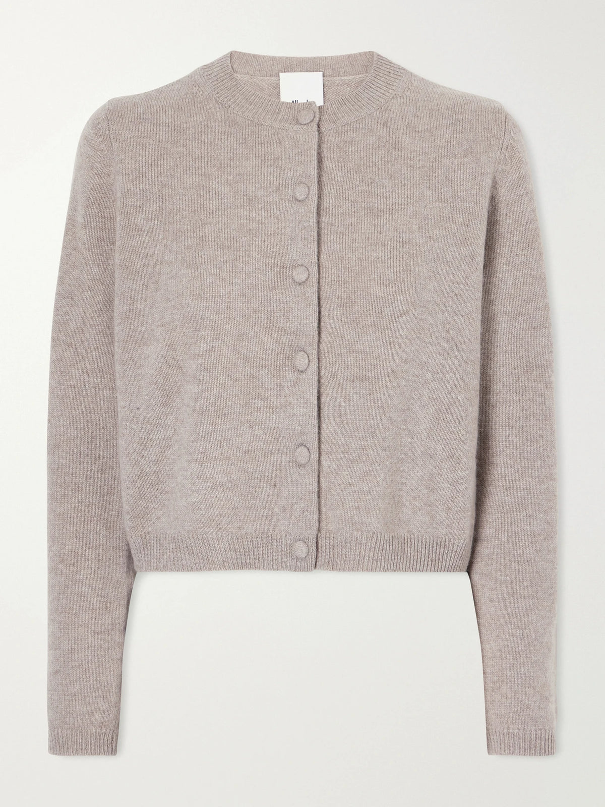Allude Cropped Rib-trimmed Cashmere Cardigan