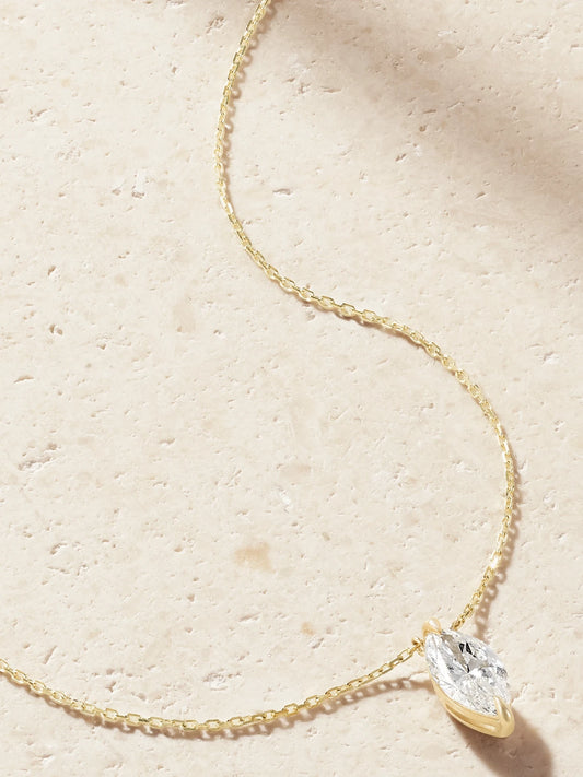 Persée 9-karat Gold Diamond Necklace