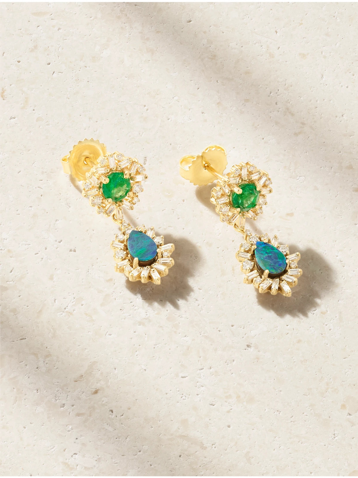 Suzanne Kalan 18-karat Gold Multi-stone Earrings